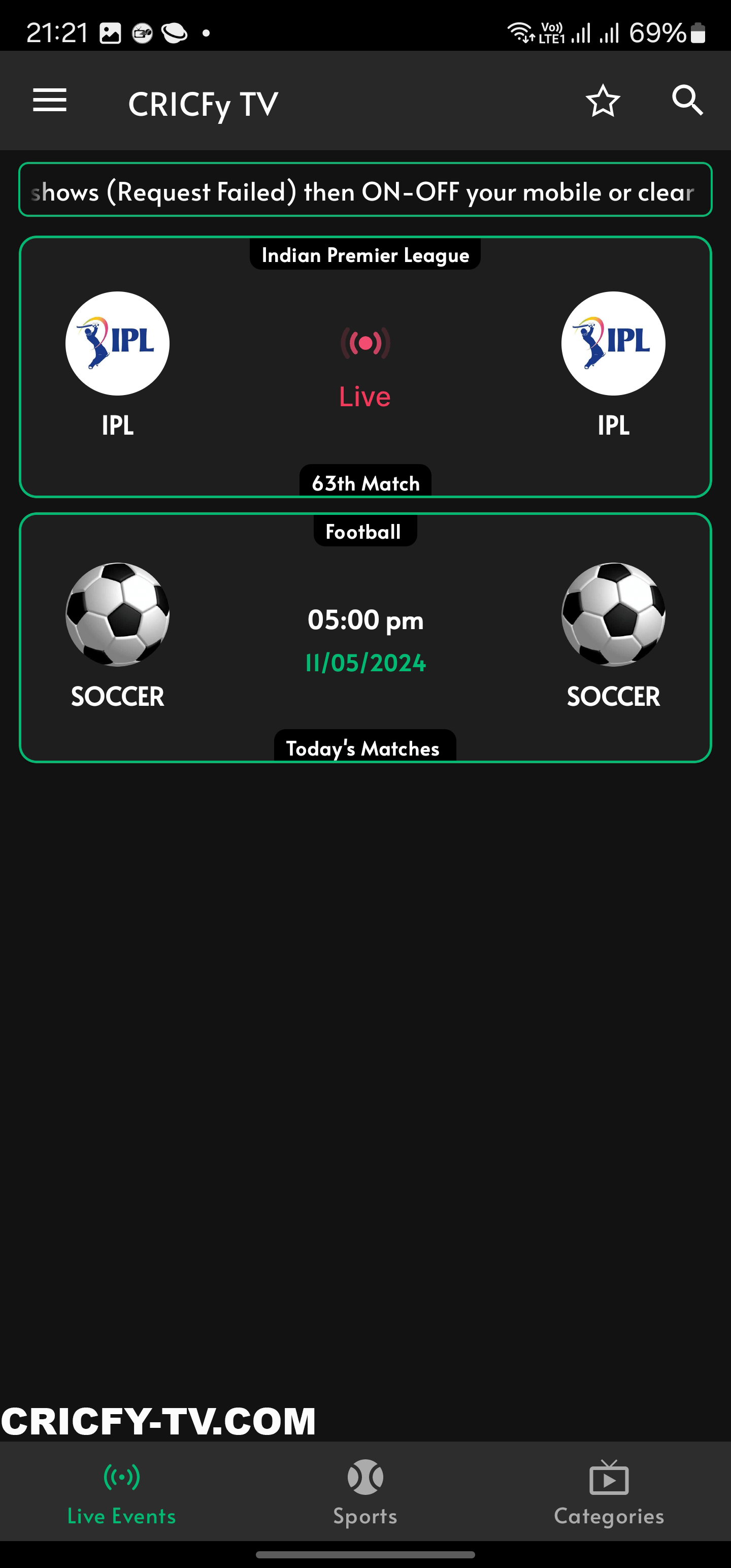 Cricfy TV Download APK v5 6 OFFICIAL